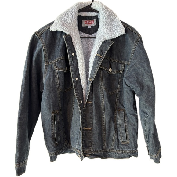 Vintage Levi's Denim Sherpa Jacket - Picture 1 of 6
